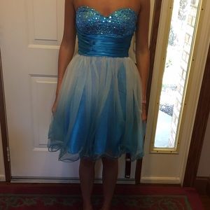 Blue ombré formal dress